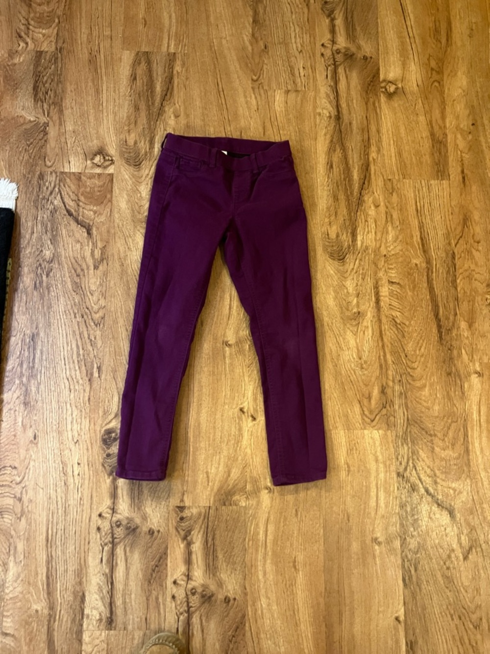 Purple velvet pull on pants girls 7/8 wonder nation